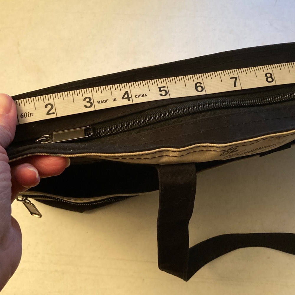 Hawaiian Islands Canvas Tote Bag in Beige and Black - Picture 9 of 12